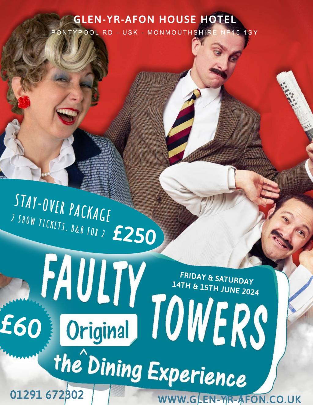 Faulty Towers Dining Experience Christmas events South Wales Allo